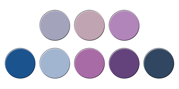 kleurenkaart voor de trend cosmic future