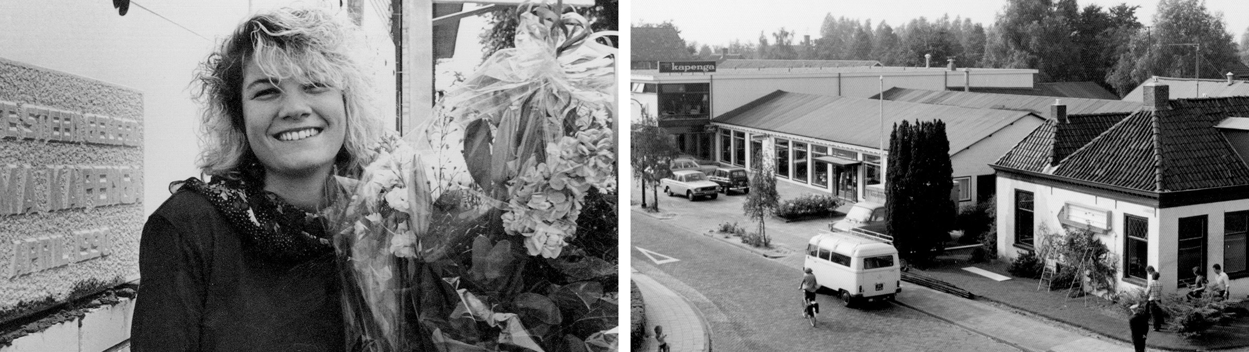 banner van foto's van vroeger van de familie Kapenga