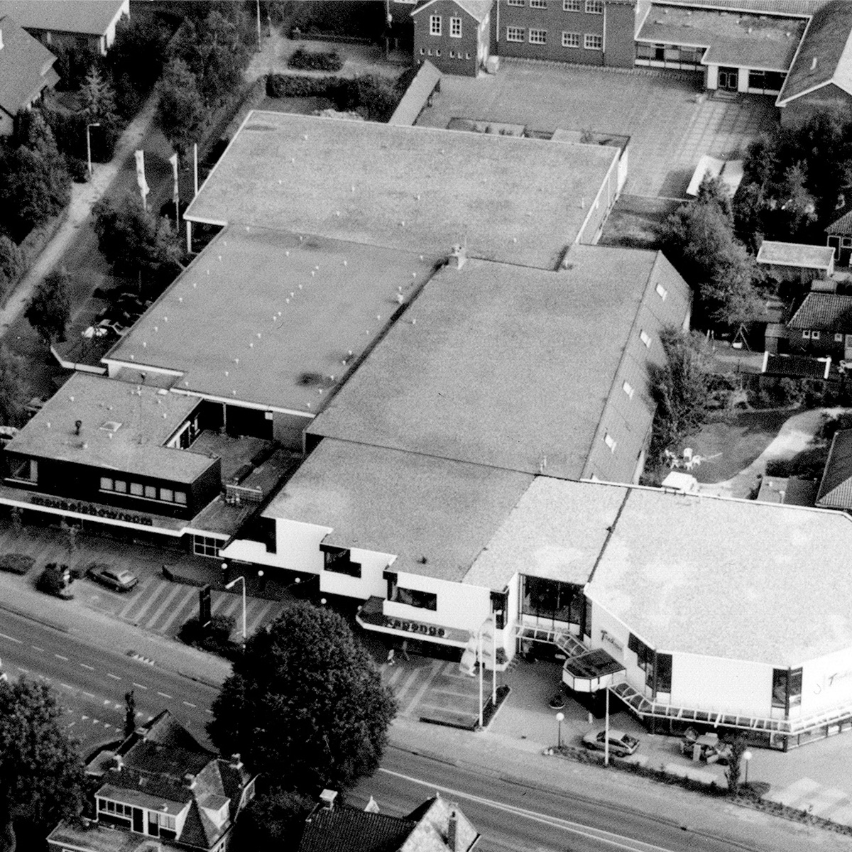 bovenaanzicht van een winkelpand