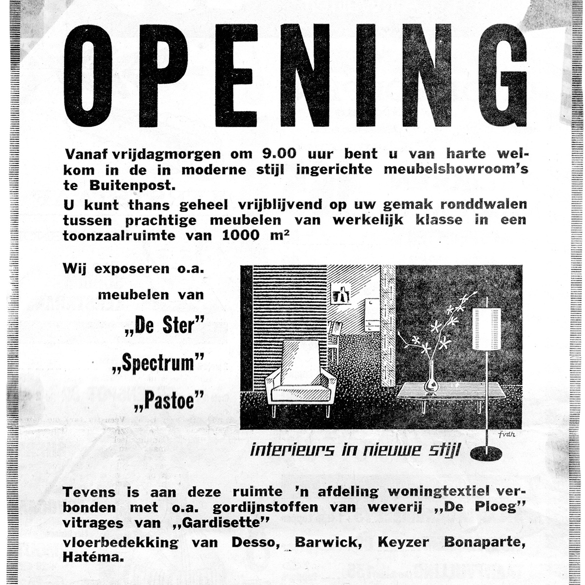 foto van een krantenartikel waarin de opening van Kapenga Wonen staat