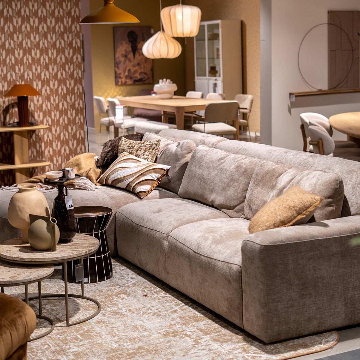 Inhouse relaxfauteuil blomeria stof