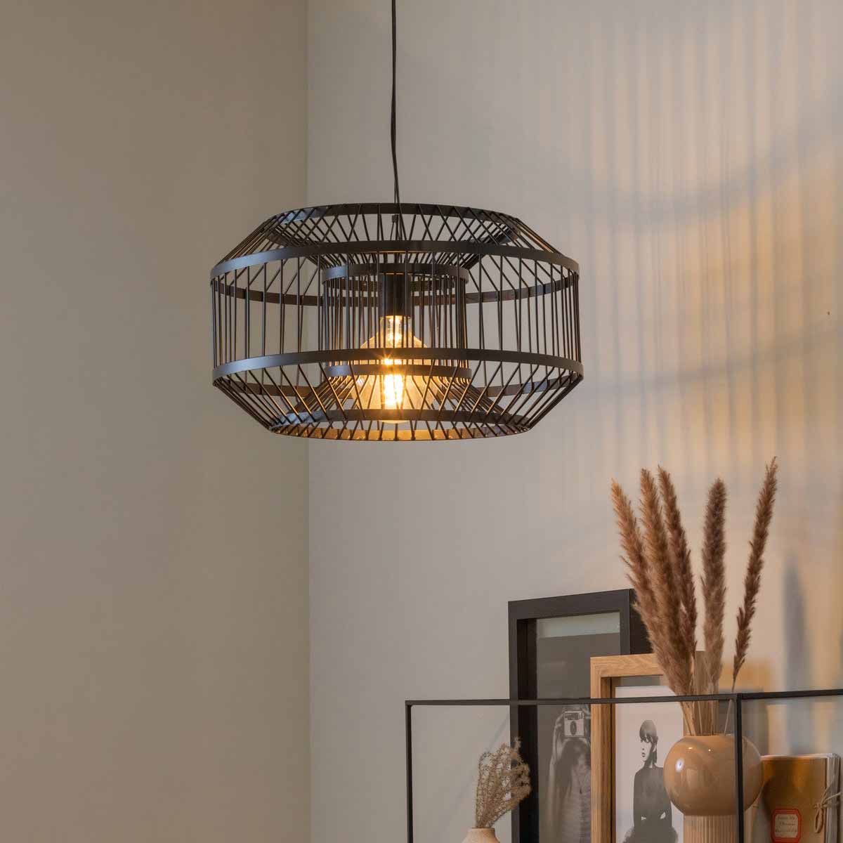 Industriële zwarte hanglamp