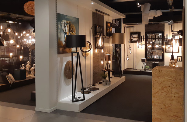 De showroom van de afdeling Art & Light